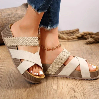Dames Sandalen Gevlochten Detail