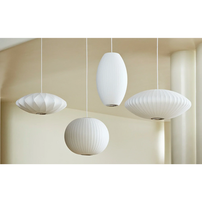 Hanglamp Nelson Bubble Handgebreid Zijde Wit IJzer LED Woonkamer Eetkamer Slaapkamer