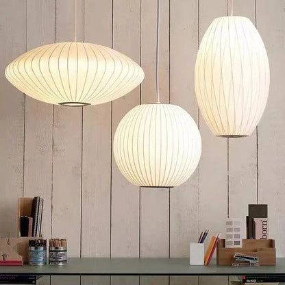 Hanglamp Nelson Bubble Handgebreid Zijde Wit IJzer LED Woonkamer Eetkamer Slaapkamer