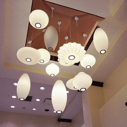 Hanglamp Nelson Bubble Handgebreid Zijde Wit IJzer LED Woonkamer Eetkamer Slaapkamer