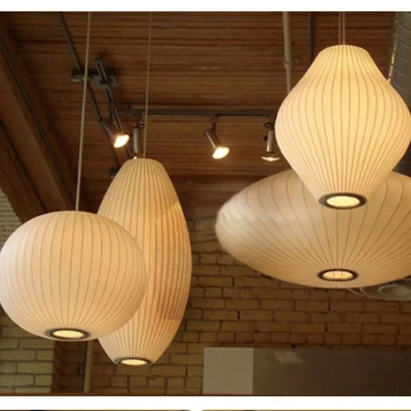 Hanglamp Nelson Bubble Handgebreid Zijde Wit IJzer LED Woonkamer Eetkamer Slaapkamer
