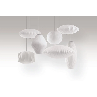 Hanglamp Nelson Bubble Handgebreid Zijde Wit IJzer LED Woonkamer Eetkamer Slaapkamer