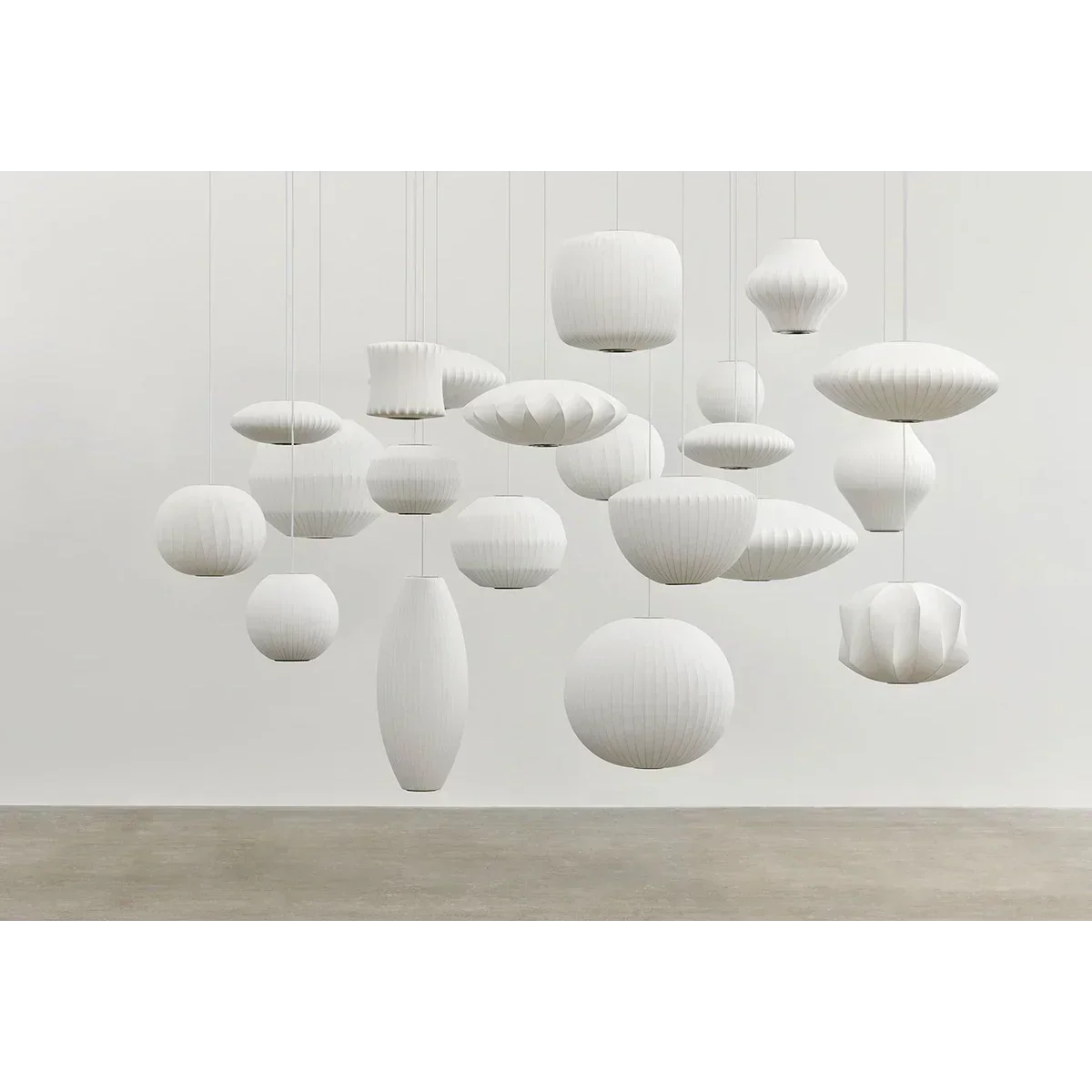 Hanglamp Nelson Bubble Handgebreid Zijde Wit IJzer LED Woonkamer Eetkamer Slaapkamer