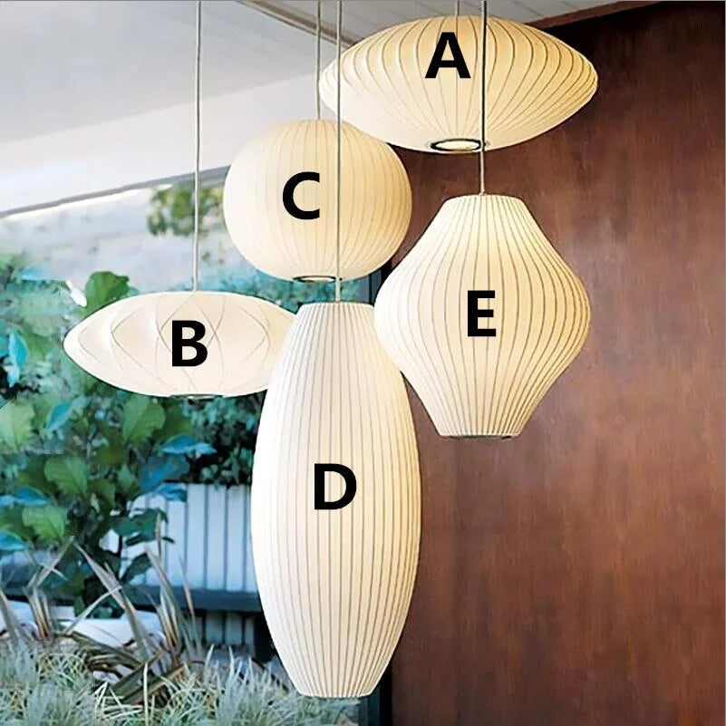 Hanglamp Nelson Bubble Handgebreid Zijde Wit IJzer LED Woonkamer Eetkamer Slaapkamer