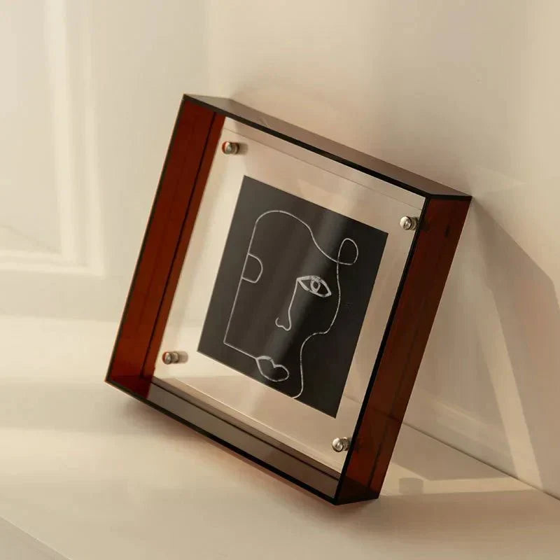 Zwevende Acryl Fotolijst Transparant Minimalistisch Design Modern Interieur Tafel Wandmontage 14-21cm Wissellijst