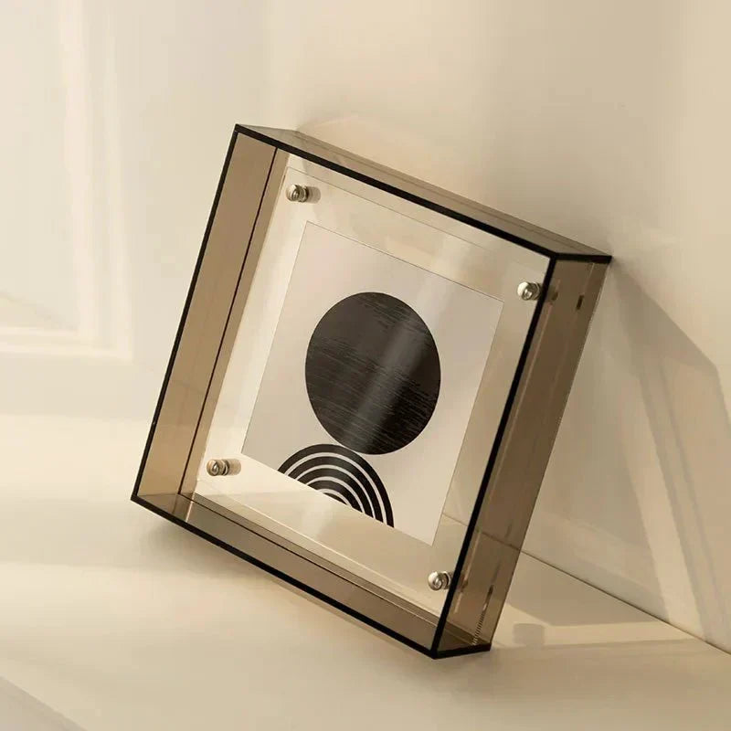 Zwevende Acryl Fotolijst Transparant Minimalistisch Design Modern Interieur Tafel Wandmontage 14-21cm Wissellijst