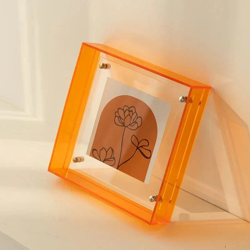 Zwevende Acryl Fotolijst Transparant Minimalistisch Design Modern Interieur Tafel Wandmontage 14-21cm Wissellijst