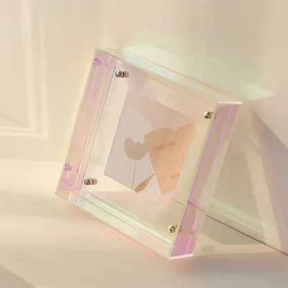 Zwevende Acryl Fotolijst Transparant Minimalistisch Design Modern Interieur Tafel Wandmontage 14-21cm Wissellijst