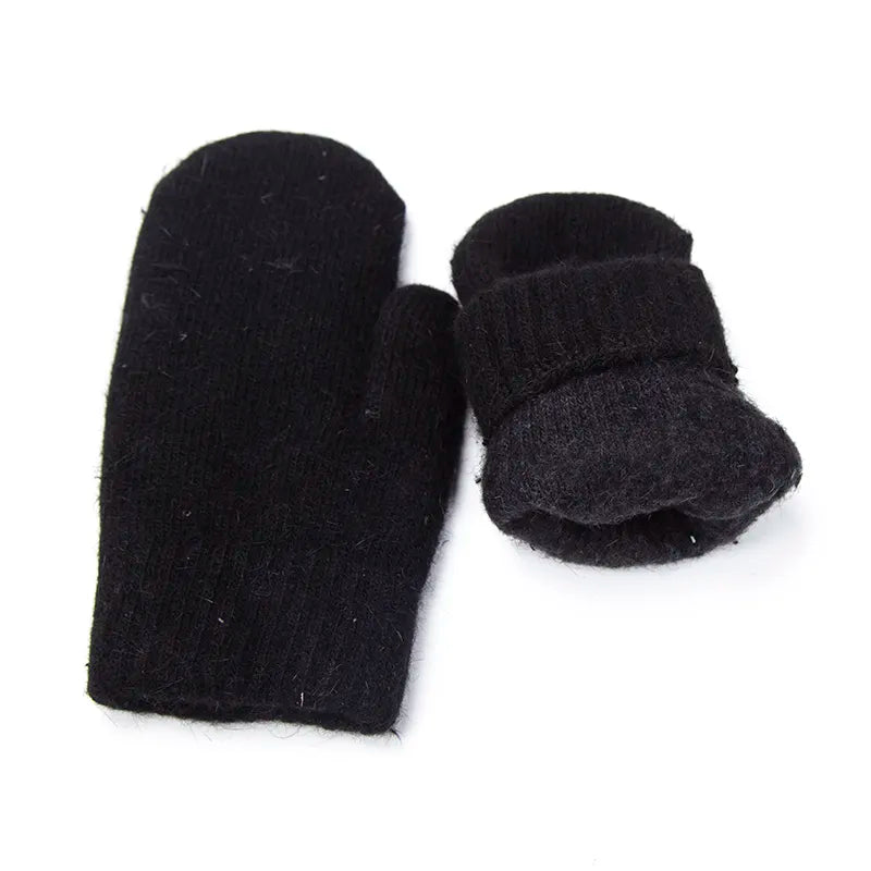 Nessa | Warme & stijlvolle pluche wanten in de kleur Blauw voor dames in Lounge stijl ideaal voor de winter
