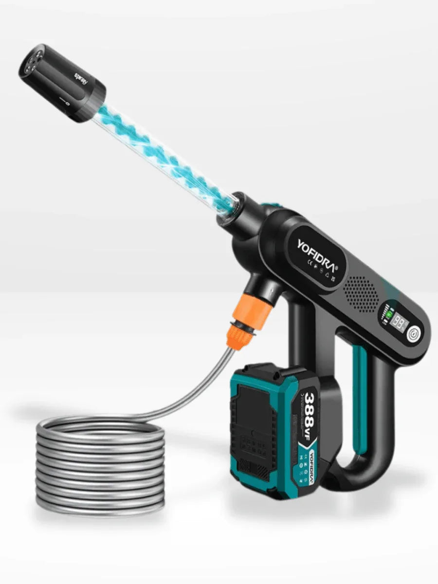 Draadloze Hogedrukreiniger 220 Bar Accu Tuingereedschap Terrassen Auto Gevel Reinigen 5 Functies Mobiel