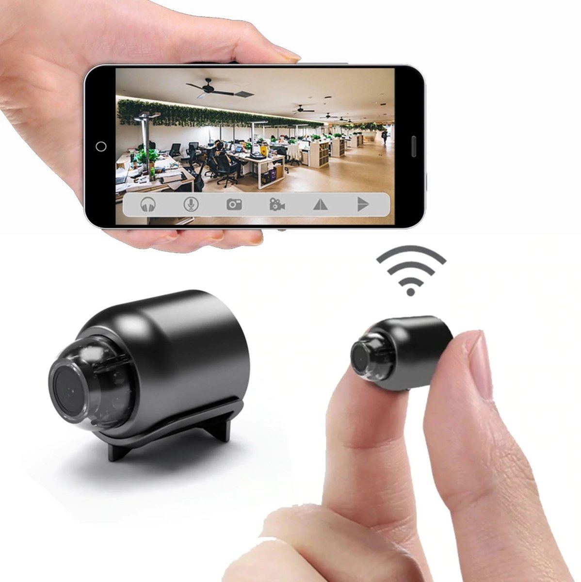 Draadloze Nachtzicht Beveiligingscamera voor Thuisbeveiliging | Compacte WiFi Camera met Infrarood
