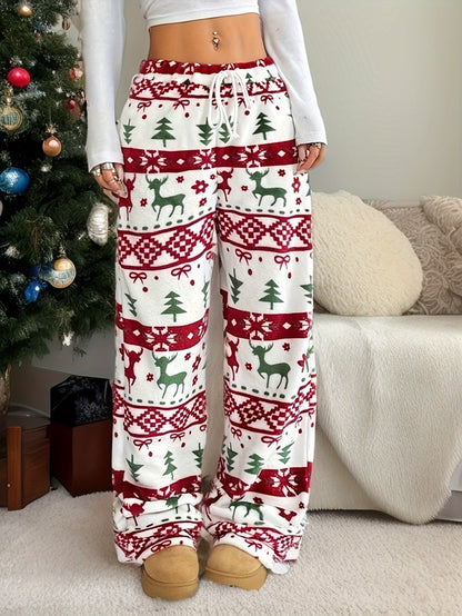 Kerstbroek Comfortabel met Trekkoord en Elasticiteit - StudioMarella