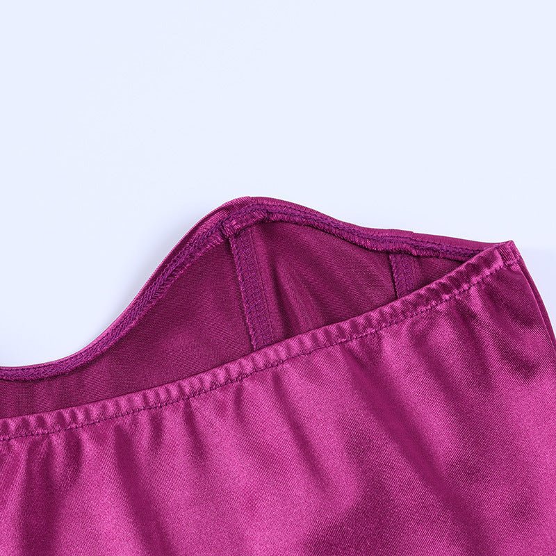 Strapless Corset Top van Satin met Push-up