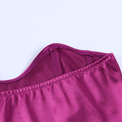 Strapless Corset Top van Satin met Push-up