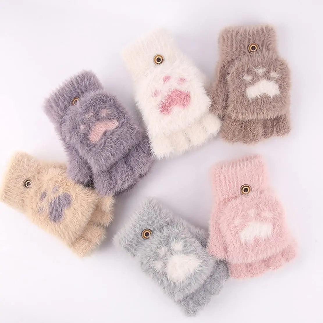 Nina | Schattige & comfortabele minky wanten in de kleur Donkergrijs voor dames in stijl ideaal voor de winter