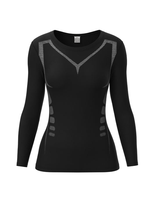 Dames Shirt Lange Mouwen Sneldrogend Sportief - StudioMarella