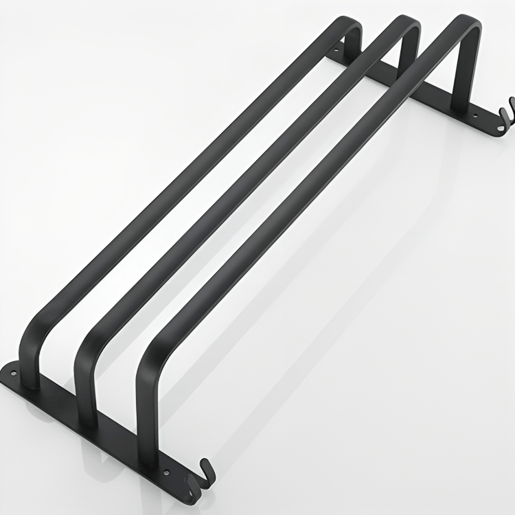 Wandrek Badkamer Aluminium 40cm/60cm met Handdoekstang Zwart Wit