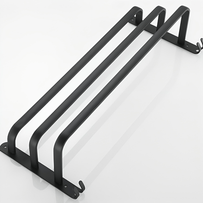 Wandrek Badkamer Aluminium 40cm/60cm met Handdoekstang Zwart Wit