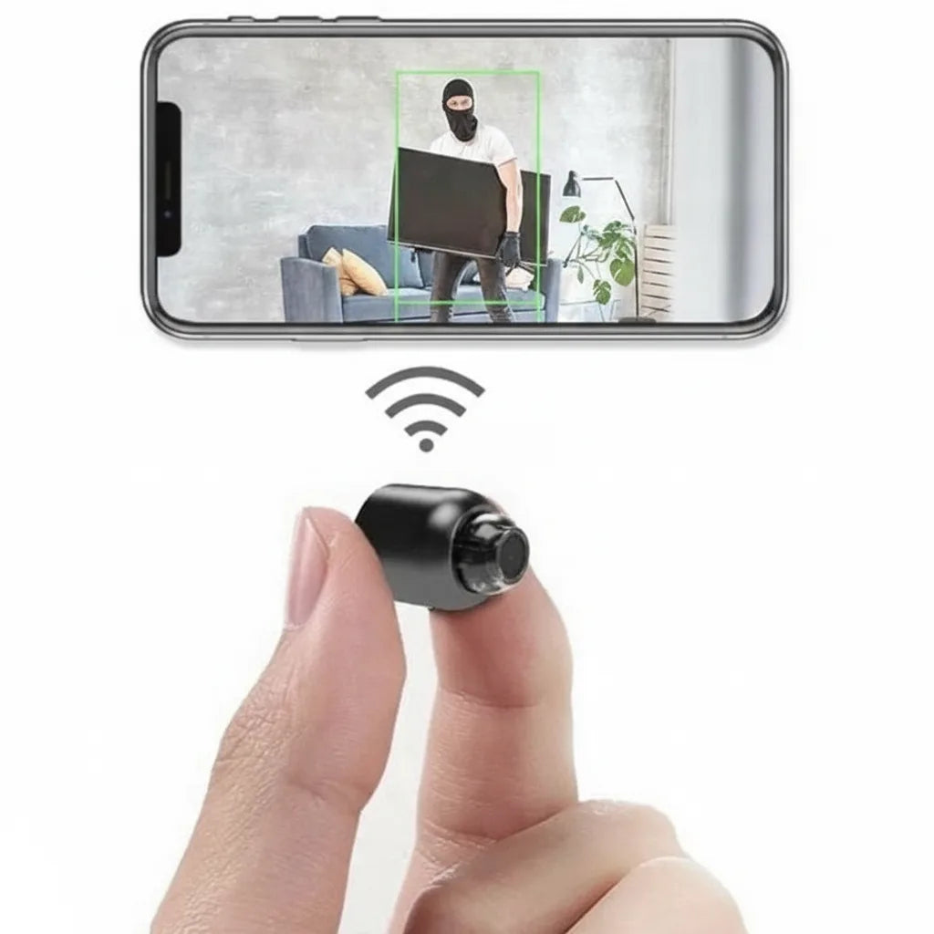 Compacte Wifi Beveiligingscamera 1080P HD met Nachtzicht en Bewegingsdetectie