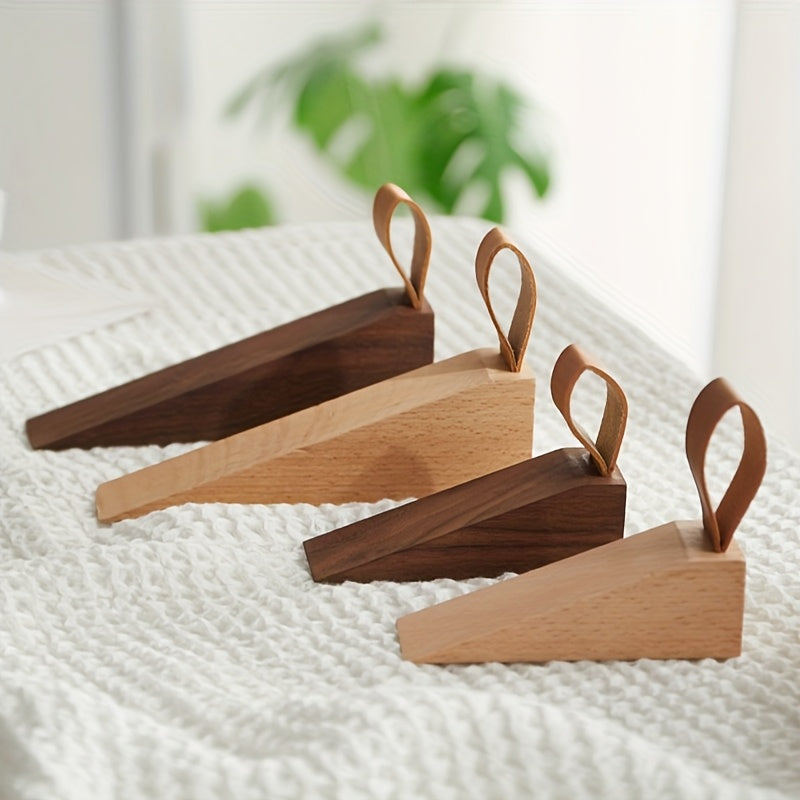 Houten Deurwig Massief Hout Antislip Wigvormige Deurstopper Modern Scandinavisch Interieur Essen Notenhout