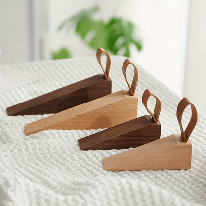 Houten Deurwig Massief Hout Antislip Wigvormige Deurstopper Modern Scandinavisch Interieur Essen Notenhout
