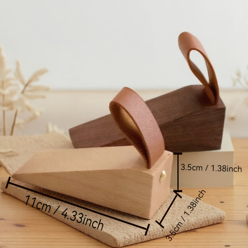 Houten Deurwig Massief Hout Antislip Wigvormige Deurstopper Modern Scandinavisch Interieur Essen Notenhout