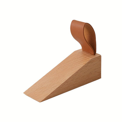 Houten Deurwig Massief Hout Antislip Wigvormige Deurstopper Modern Scandinavisch Interieur Essen Notenhout