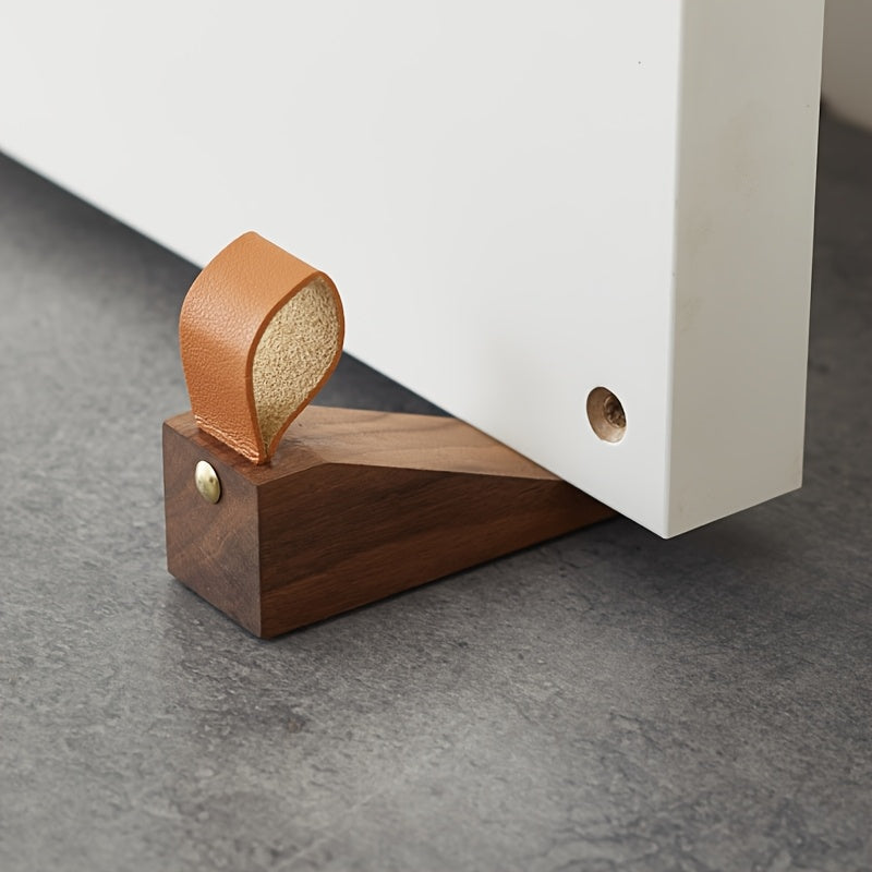 Houten Deurwig Massief Hout Antislip Wigvormige Deurstopper Modern Scandinavisch Interieur Essen Notenhout