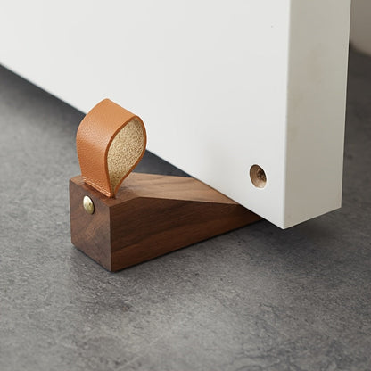 Houten Deurwig Massief Hout Antislip Wigvormige Deurstopper Modern Scandinavisch Interieur Essen Notenhout