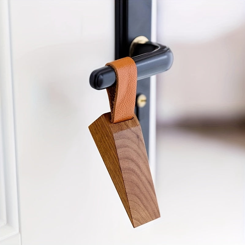 Houten Deurwig Massief Hout Antislip Wigvormige Deurstopper Modern Scandinavisch Interieur Essen Notenhout
