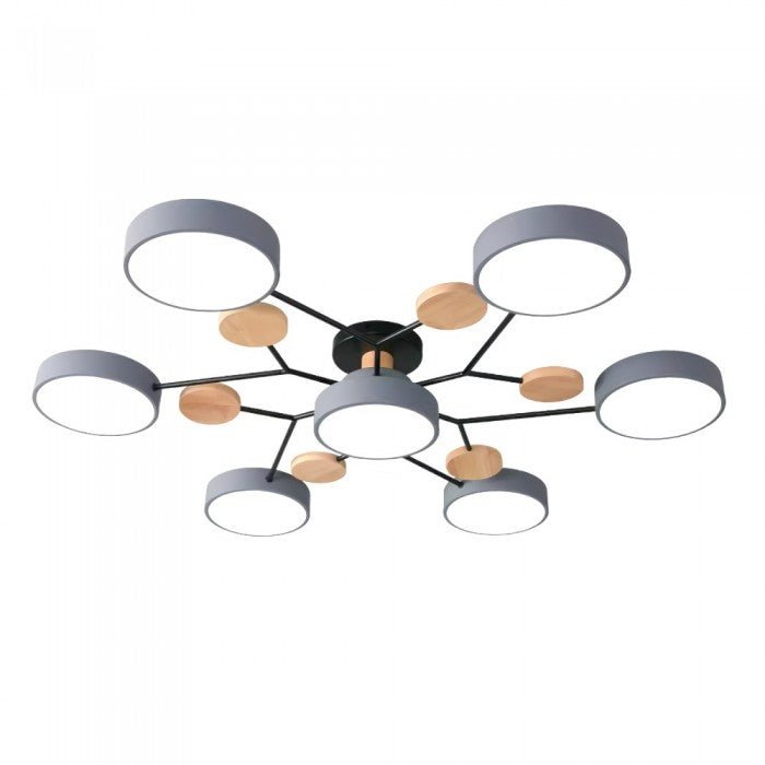 Sansoti | Moderne Plafondlamp met Houten Details – LED Designlamp voor Woonkamer & Slaapkamer