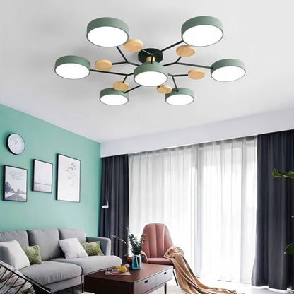 Moderne Plafondlamp met Vertakt Design – Warm LED-licht – Energiezuinig & Duurzaam – Scandinavische Sfeer voor Woonkamer, Eetkamer en Kantoor