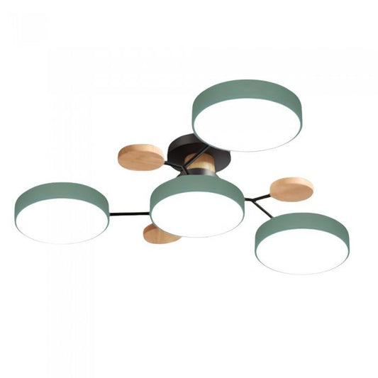 Sansoti | Moderne Plafondlamp met Houten Details – LED Designlamp voor Woonkamer & Slaapkamer