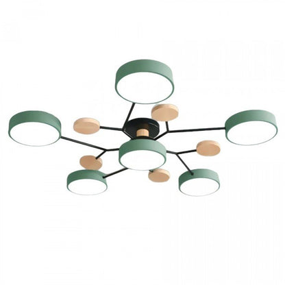 Sansoti | Moderne Plafondlamp met Houten Details – LED Designlamp voor Woonkamer & Slaapkamer
