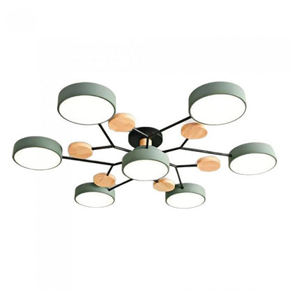 Sansoti | Moderne Plafondlamp met Houten Details – LED Designlamp voor Woonkamer & Slaapkamer