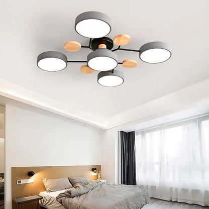 Moderne Plafondlamp met Vertakt Design – Warm LED-licht – Energiezuinig & Duurzaam – Scandinavische Sfeer voor Woonkamer, Eetkamer en Kantoor