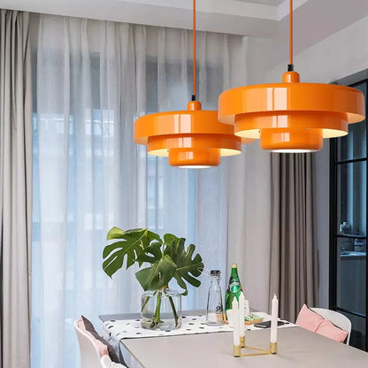Hanglamp Ijzer Bauhaus Industrieel Oranje Goud Zwart 35cm Pendellamp Eetkamer Slaapkamer