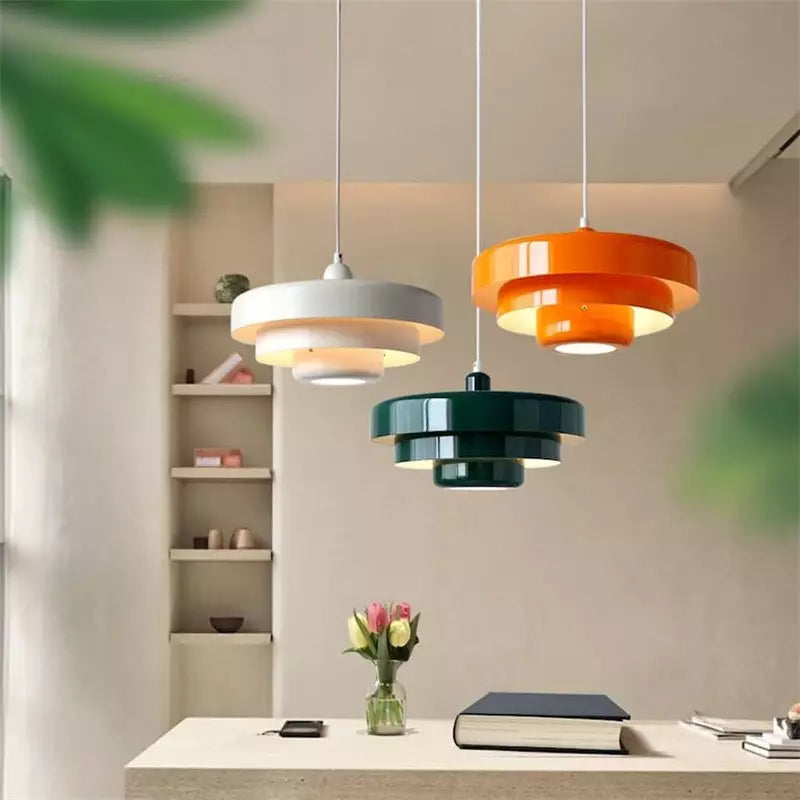 Hanglamp Ijzer Bauhaus Industrieel Oranje Goud Zwart 35cm Pendellamp Eetkamer Slaapkamer