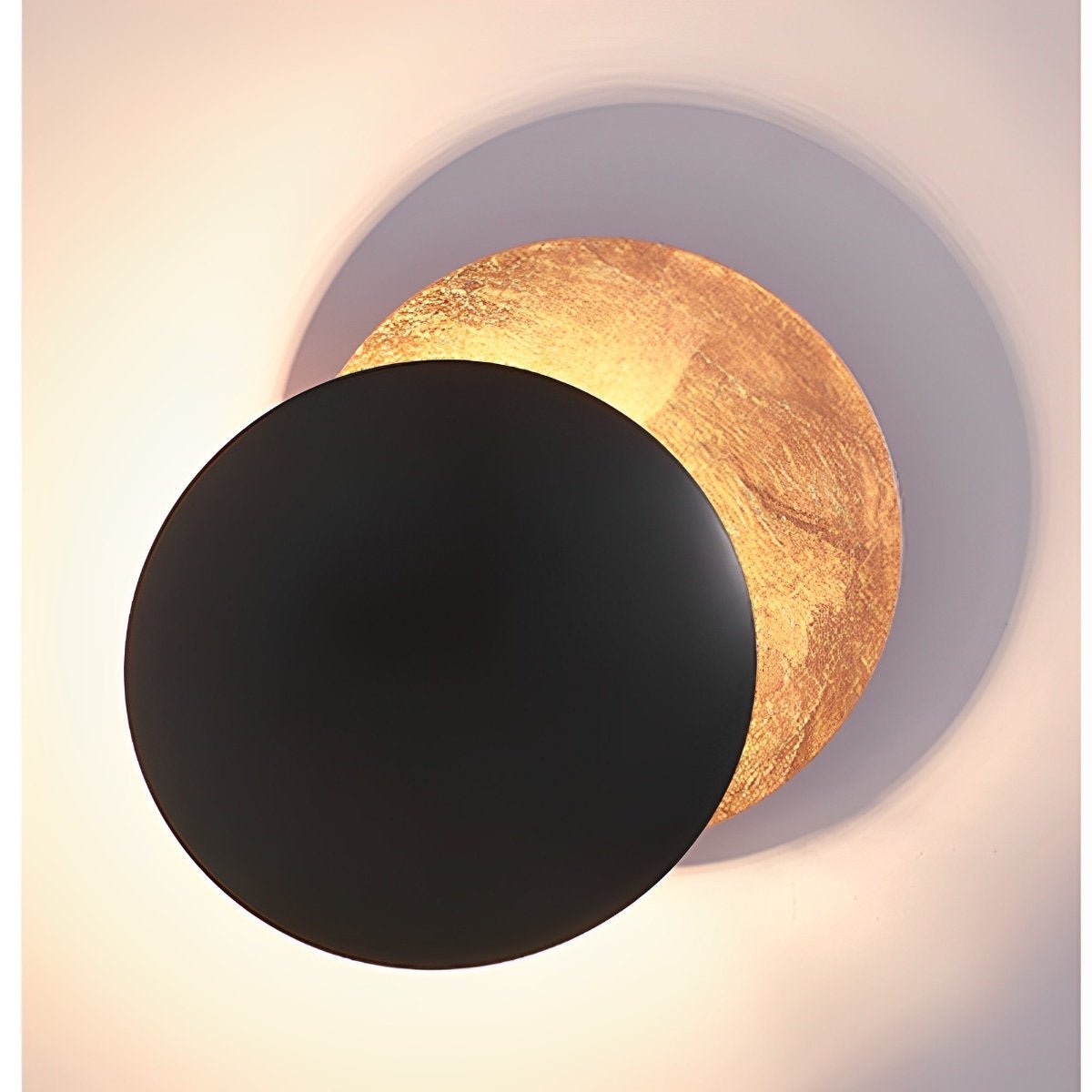 Wandlamp Eclipse Ijzer Koper Goud Woonkamer Slaapkamer Maanlamp Decoratieve Wandverlichting Eclips Sfeerverlichting Hotel Gangpad Artistiek