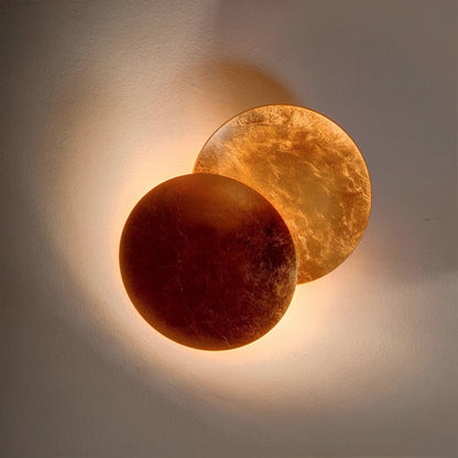 Wandlamp Eclipse Ijzer Koper Goud Woonkamer Slaapkamer Maanlamp Decoratieve Wandverlichting Eclips Sfeerverlichting Hotel Gangpad Artistiek
