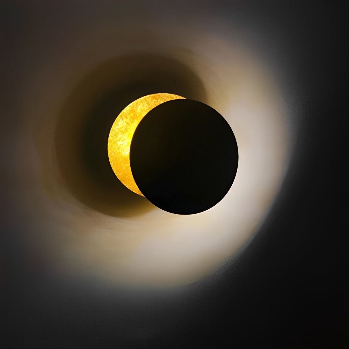 Wandlamp Eclipse Ijzer Koper Goud Woonkamer Slaapkamer Maanlamp Decoratieve Wandverlichting Eclips Sfeerverlichting Hotel Gangpad Artistiek