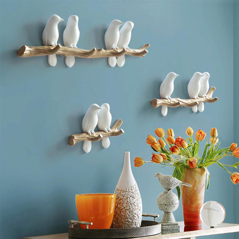 Decoratieve Wandhaak met Vogelontwerp – Harskunst voor Hal, Slaapkamer en Badkamer – Stijlvolle Opbergoplossing met Natuurlijke Charme