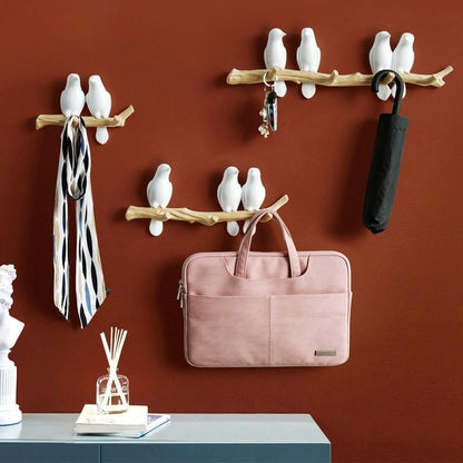 Decoratieve Wandhaak met Vogelontwerp – Harskunst voor Hal, Slaapkamer en Badkamer – Stijlvolle Opbergoplossing met Natuurlijke Charme