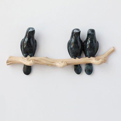 Decoratieve Wandhaak met Vogelontwerp – Harskunst voor Hal, Slaapkamer en Badkamer – Stijlvolle Opbergoplossing met Natuurlijke Charme