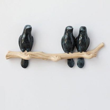 Decoratieve Wandhaak met Vogelontwerp – Harskunst voor Hal, Slaapkamer en Badkamer – Stijlvolle Opbergoplossing met Natuurlijke Charme