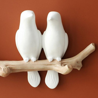 Decoratieve Wandhaak met Vogelontwerp – Harskunst voor Hal, Slaapkamer en Badkamer – Stijlvolle Opbergoplossing met Natuurlijke Charme
