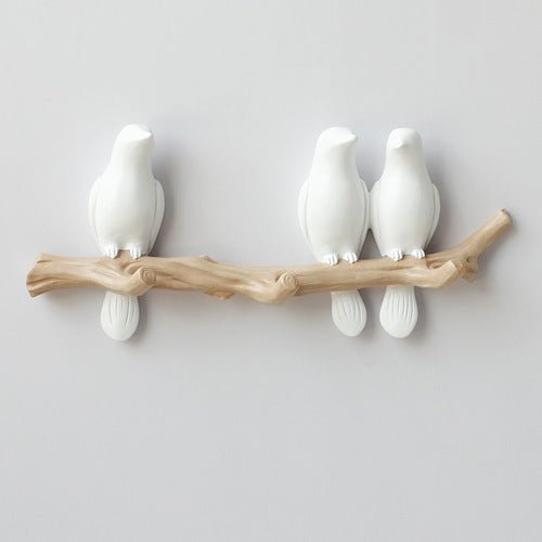 Decoratieve Wandhaak met Vogelontwerp – Harskunst voor Hal, Slaapkamer en Badkamer – Stijlvolle Opbergoplossing met Natuurlijke Charme