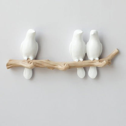 Decoratieve Wandhaak met Vogelontwerp – Harskunst voor Hal, Slaapkamer en Badkamer – Stijlvolle Opbergoplossing met Natuurlijke Charme