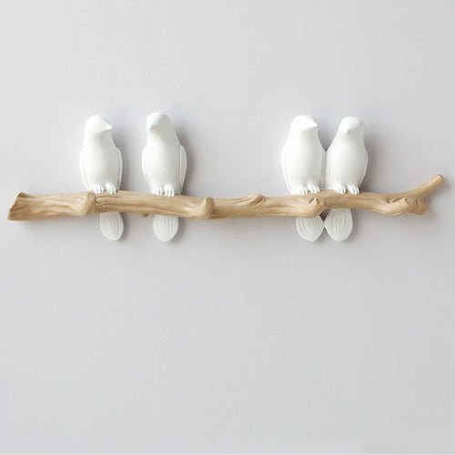 Decoratieve Wandhaak met Vogelontwerp – Harskunst voor Hal, Slaapkamer en Badkamer – Stijlvolle Opbergoplossing met Natuurlijke Charme