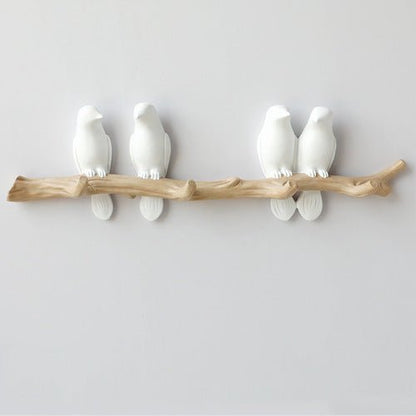 Decoratieve Wandhaak met Vogelontwerp – Harskunst voor Hal, Slaapkamer en Badkamer – Stijlvolle Opbergoplossing met Natuurlijke Charme